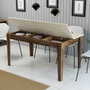 Hanah Home Milan 898 Mesa de Comedor Nogal y Travertino